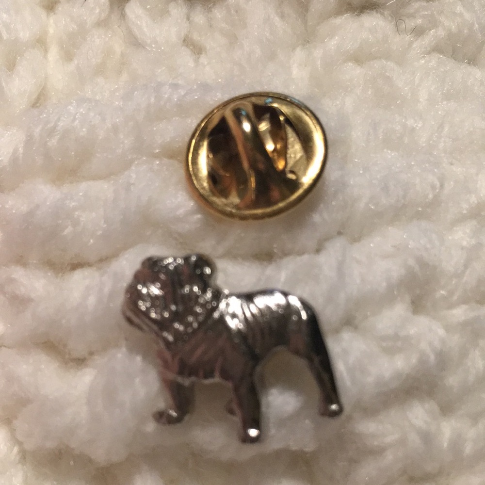 Mack Bulldog Pin Collector Silver Hat Lapel Brooch